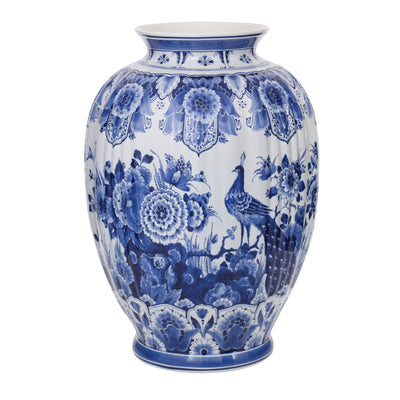 Peacock Vase Hand-Painted by Royal Delft