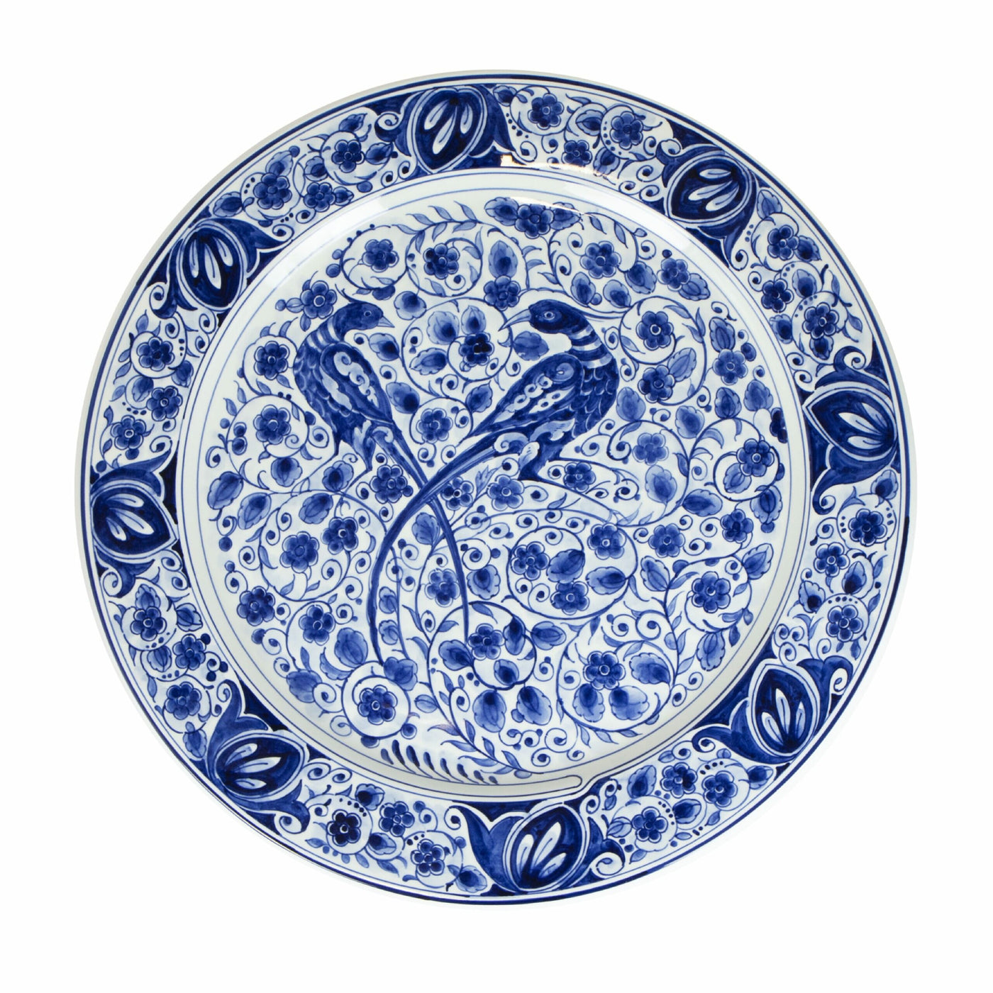 Plate Peacock Hand-Painted by Royal Delft