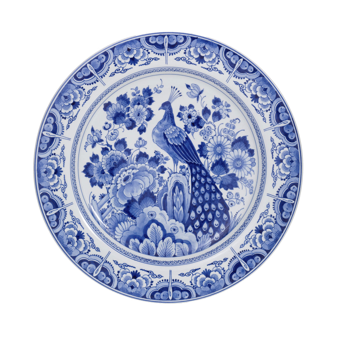 Royal Delft Plate Peacock Hand-Painted | zillymonkey
