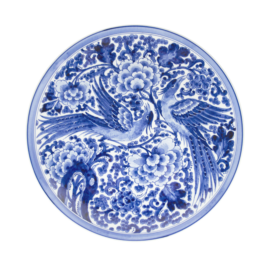 Royal Delft Plate Peacock Medium Hand-Painted | zillymonkey