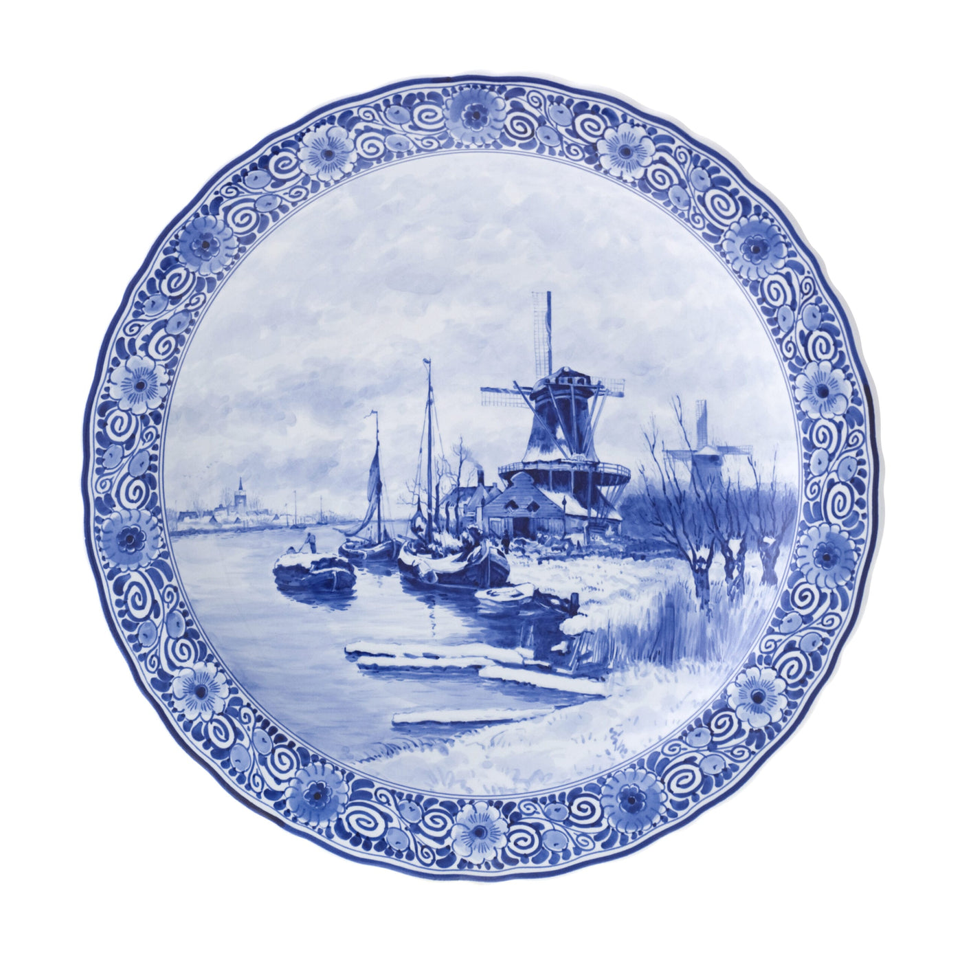 Plate Windmill Apol Hand-Painted Royal Delft