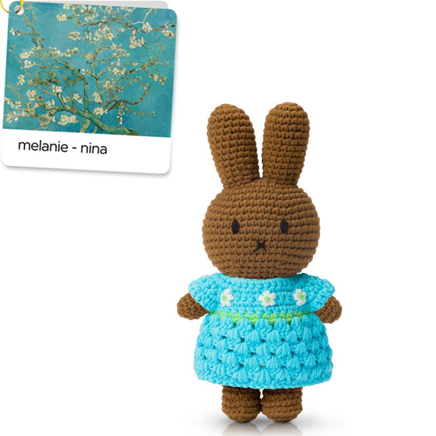 Crocheted Melanie in Van Gogh Inspired Almond Blossom Dress