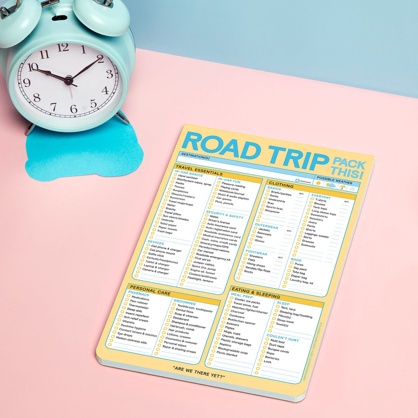 Road Trip Packing List Pad by Knock Knock zillymonkey