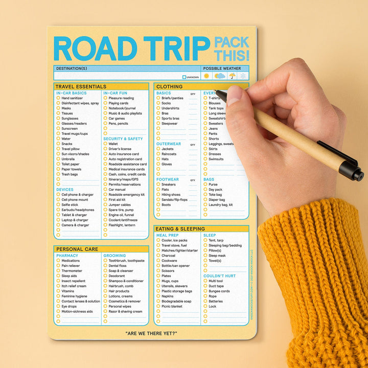 traveling③ 14点 まとめ商品 Road Trip Packing List Pad by Knock Knock | zillymonkey
