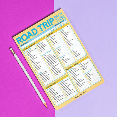 Road Trip Packing List Pad