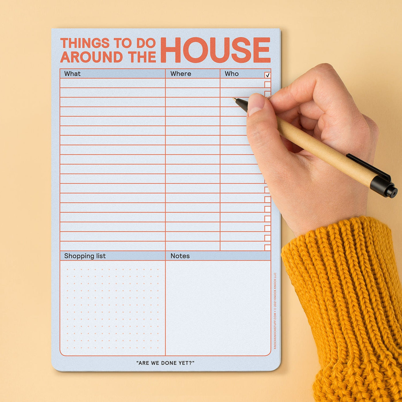 Things to Do Around the House Pad with Magnet