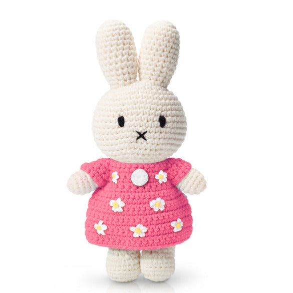 Crocheted Miffy Little Flower Dress Pink