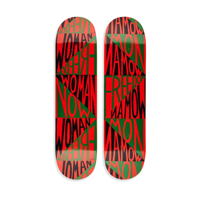 Faith Ringgold Woman Freedom Now Skateboard Diptych MoMA