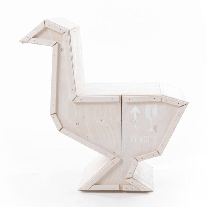 Sending Geese Animal Wood Crate Furniture by Seletti