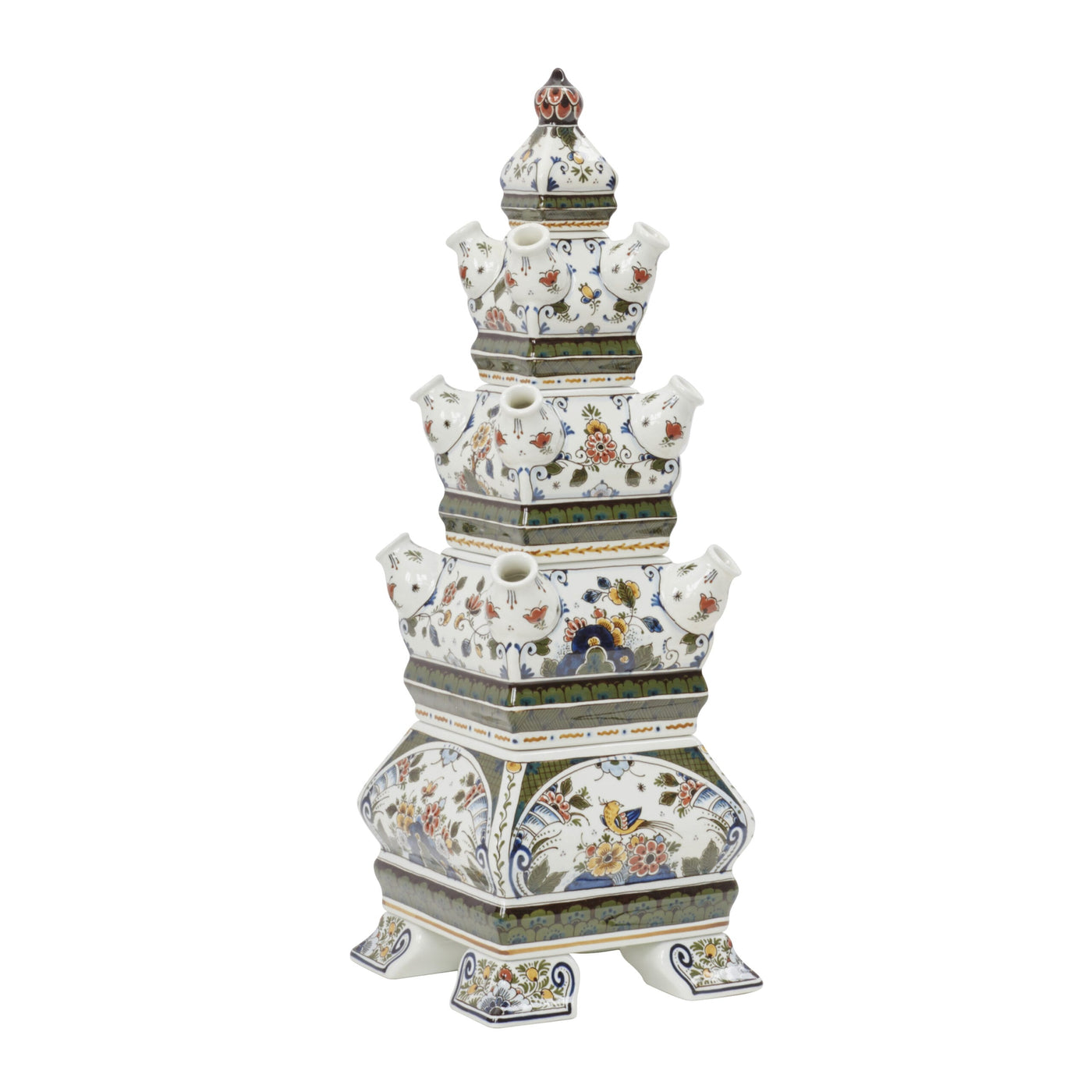 Products Tulip Vase Tablepiece Flower Pyramid Delft Polychrome Hand-Painted