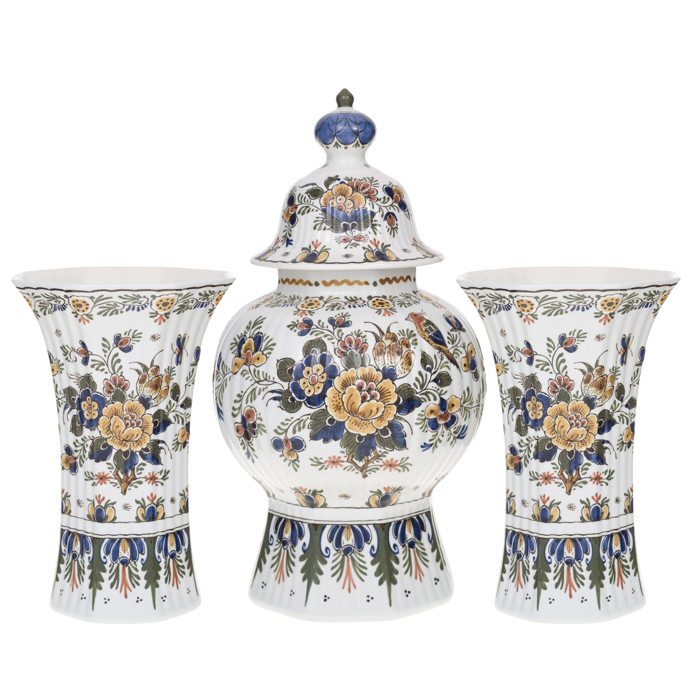 Delft Polychrome Cabinet Set Hand-Painted