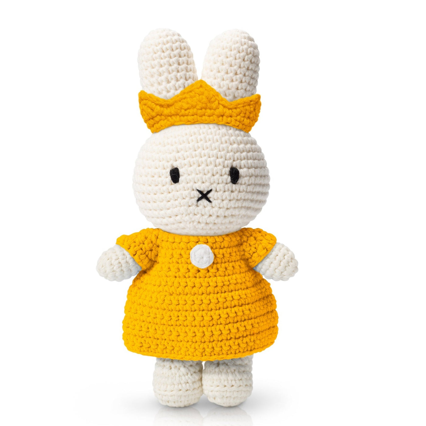 Crocheted Miffy Roleplay Queen in Yellow Dress