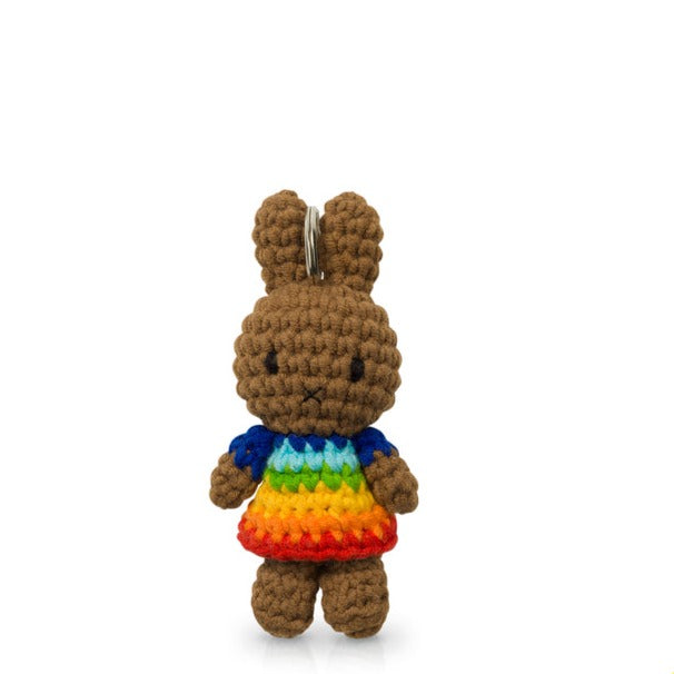 Crocheted Melanie Keychain Rainbow