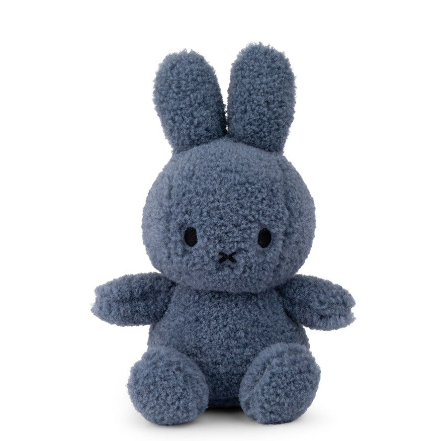 Miffy Sitting Fluffy Teddy Plush Blue