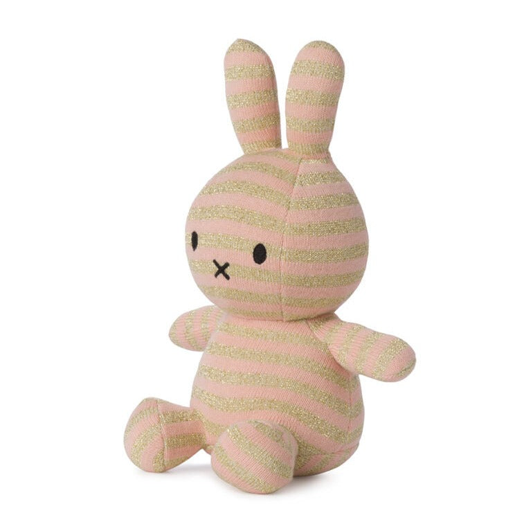 ミッフィー／ぬいぐるみ／BON TON TOYS／nijntjemiffy Miffy Sitting Organic Cotton Strip Plush by Bon Ton Toys | zillymonkey