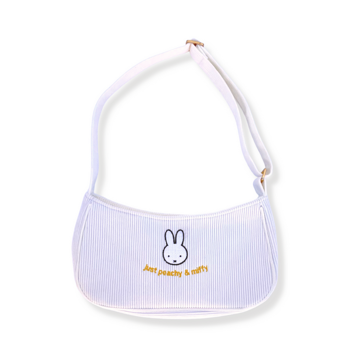 Just Peachy x Miffy White Corduroy Shoulder Bag | zillymonkey