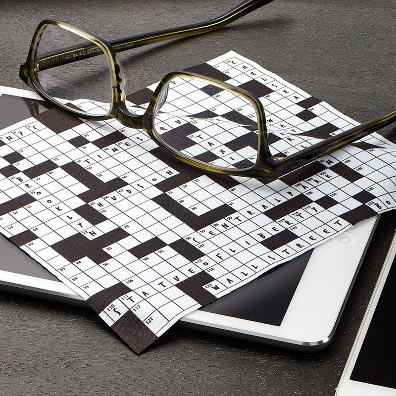 Crossword Puzzle Smartphone Eyeglasses Cleaning Cloth zillymonkey