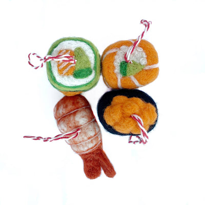 Omakase Sushi Wool Ornament Set