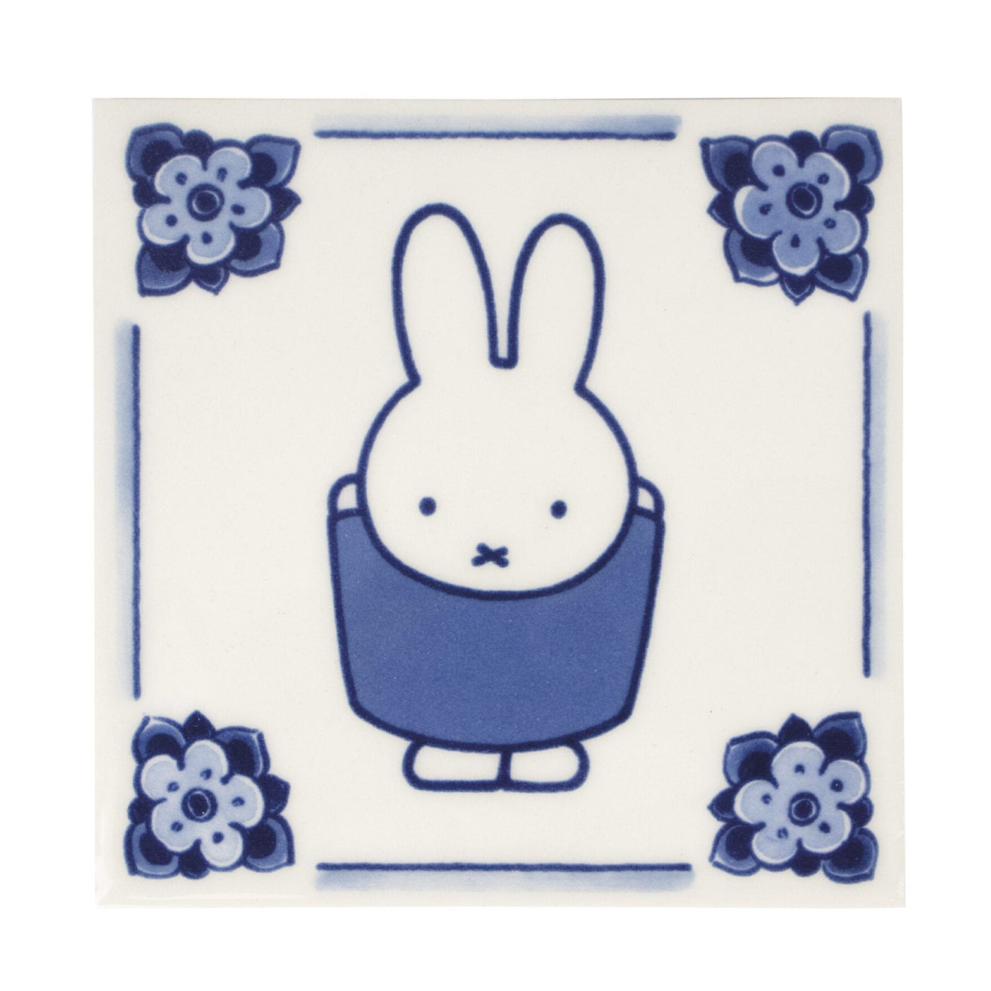 Tile Miffy Cheering Delft Blue by Royal Delft