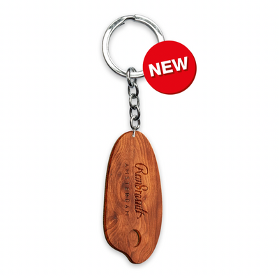 Rembrandt Palette Wood Keychain