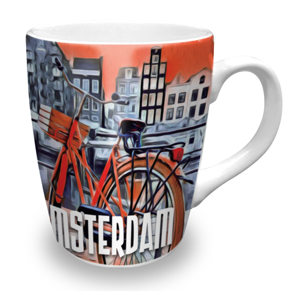 Amsterdam Bike Art Mug