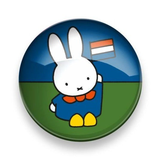 Miffy with Holland Flag Glass Magnet