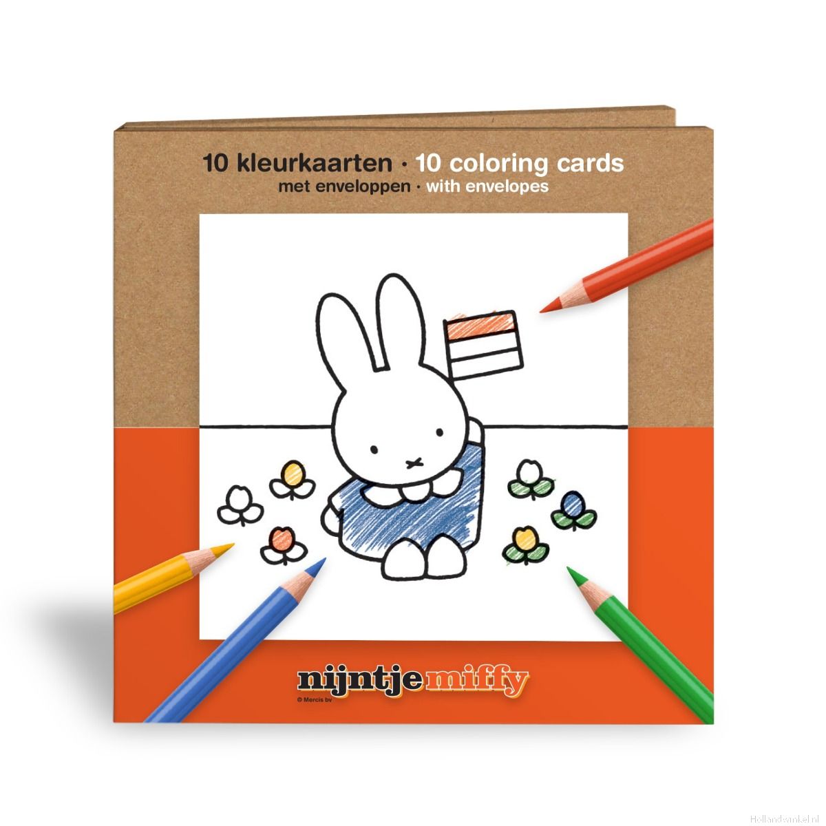 Miffy Holland Coloring Card & Envelope Set