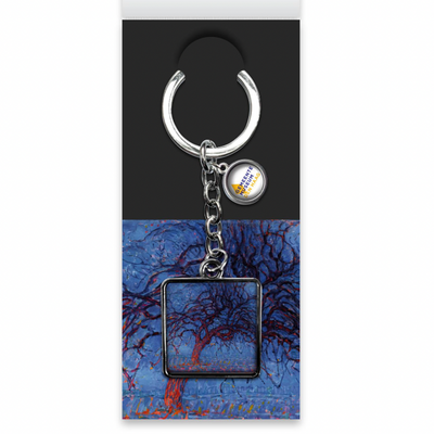 Piet Mondrian Avond (Evening): The Red Tree Keychain
