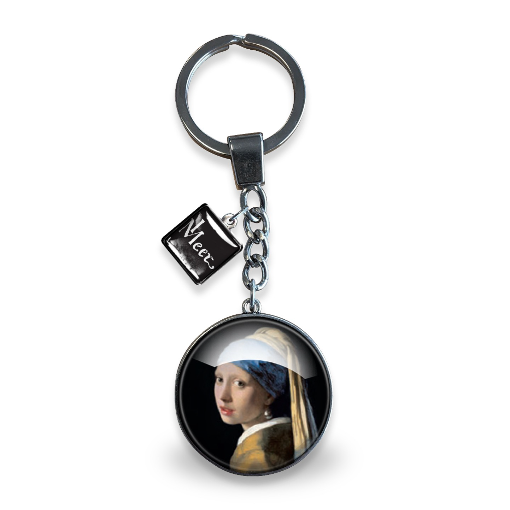 Vermeer The Girl with a Pearl Earring Glass Keychain