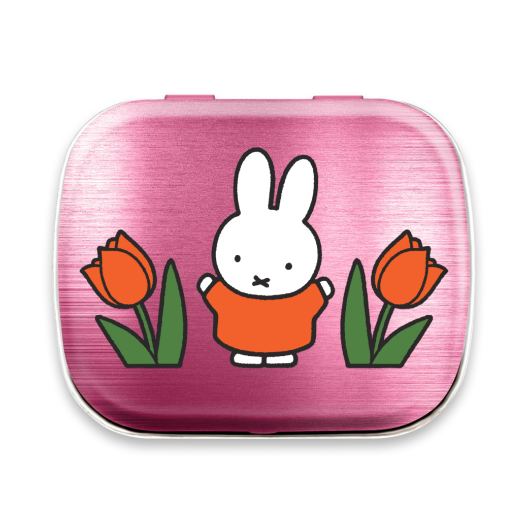 Miffy Pink Tulips Tin with Mints