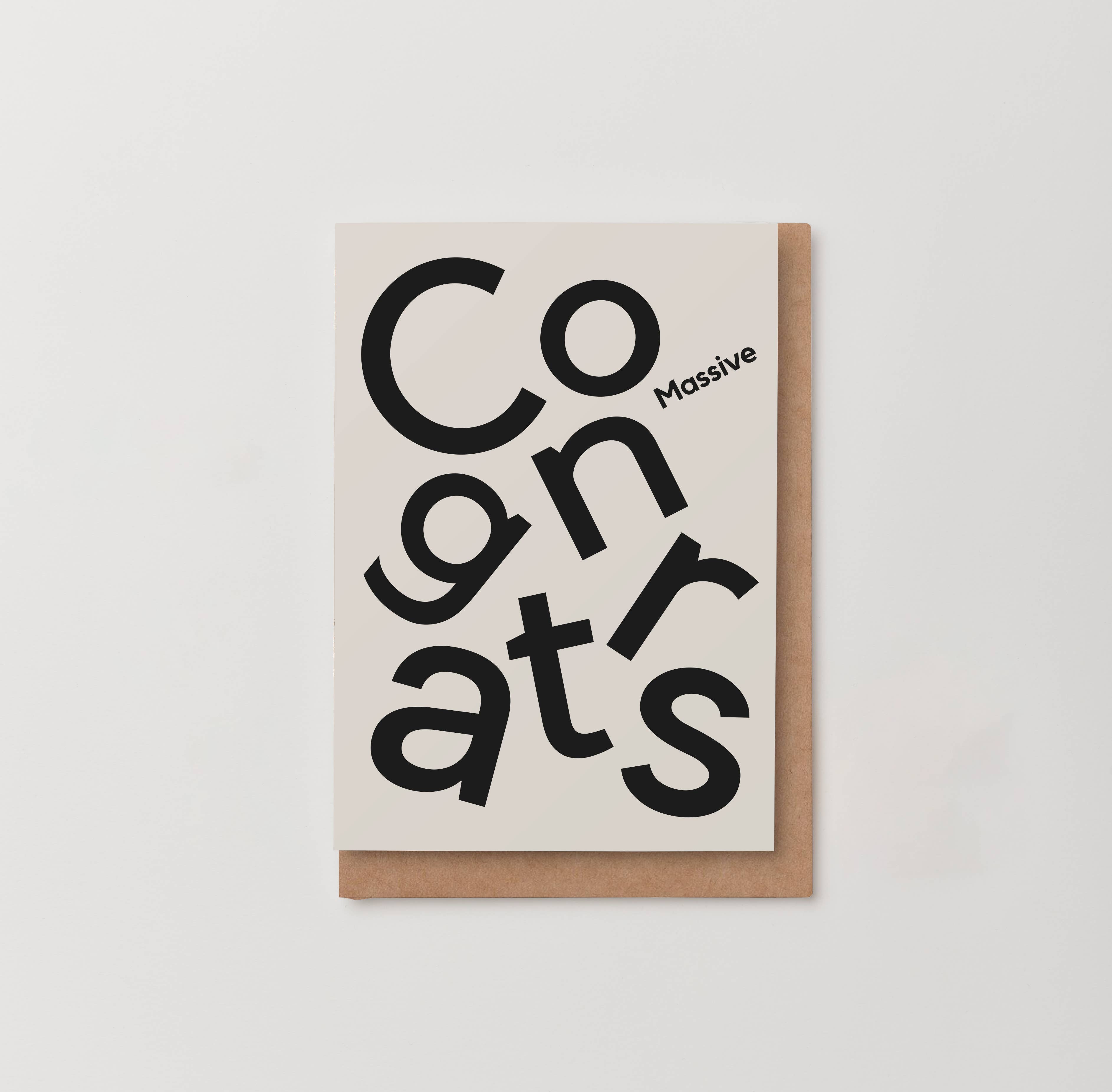 'Massive Congrats' Congratulations Card | zillymonkey