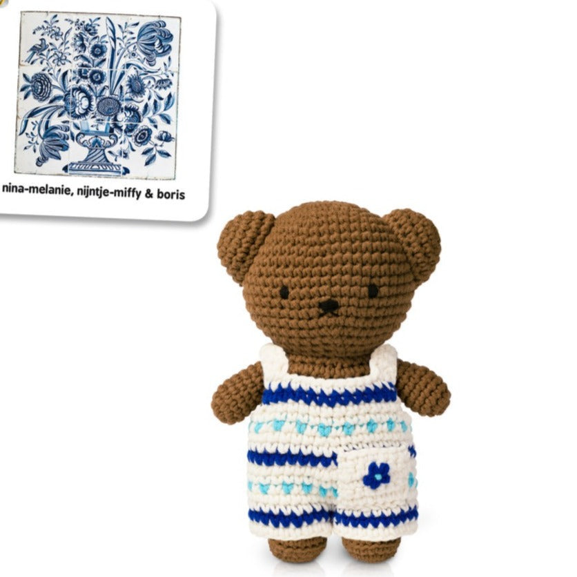 Crocheted Boris in Delft Blue Overall Jumpsuit