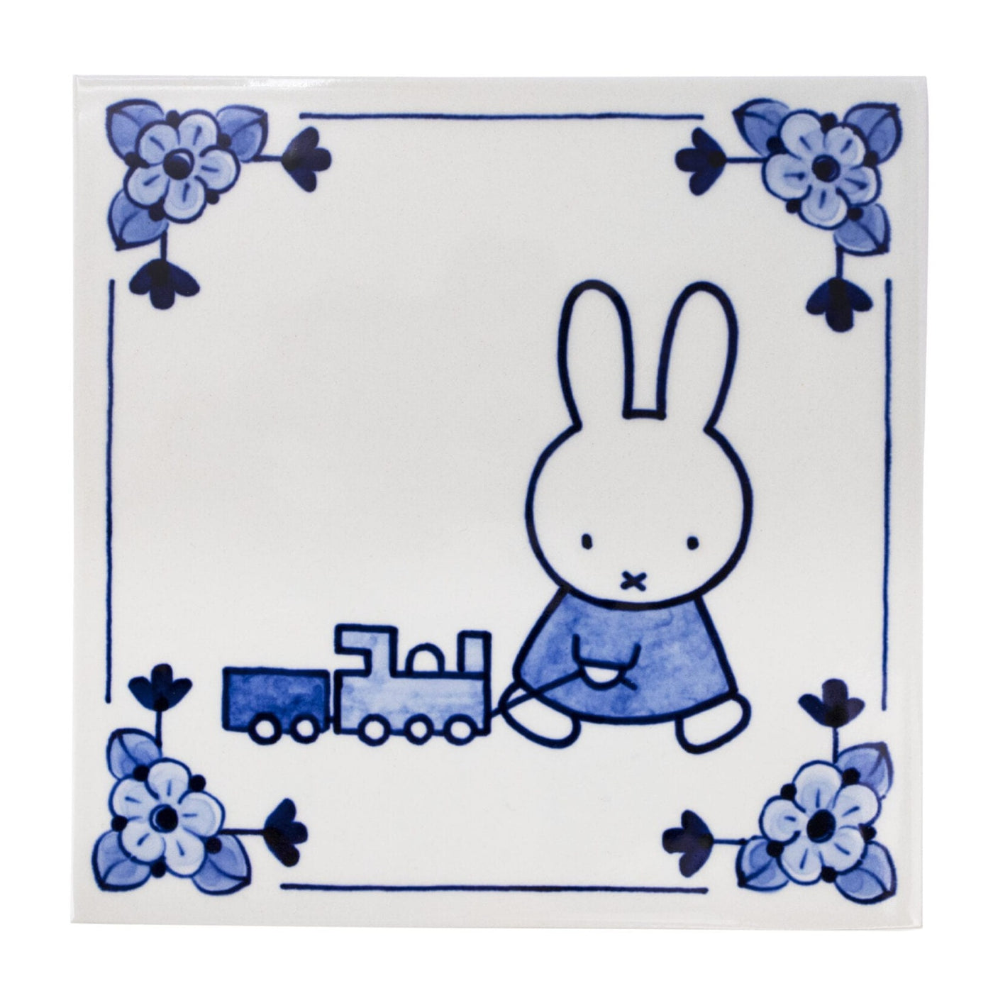 Tile Miffy Hand-Painted Delft Blue by Royal Delft