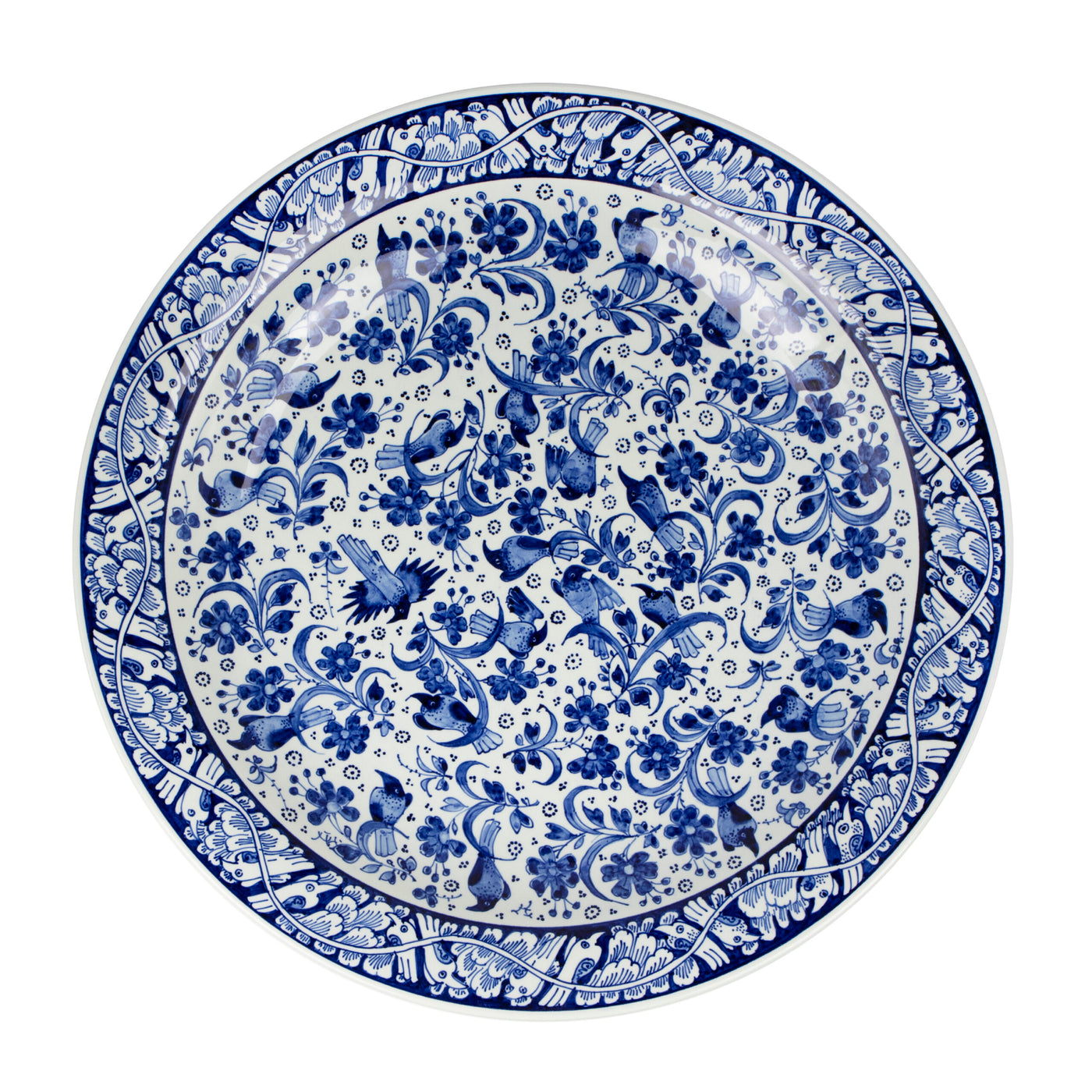 Plate Astonia with Border Hand-Painted