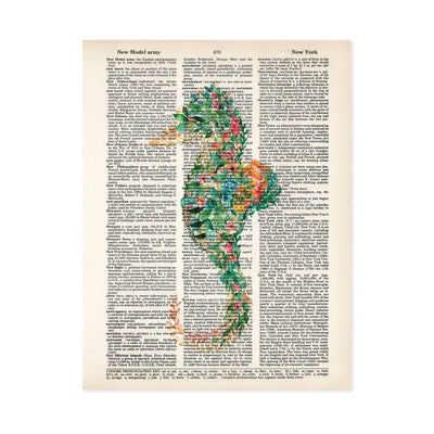 Tropical Watercolor Seahorse Print