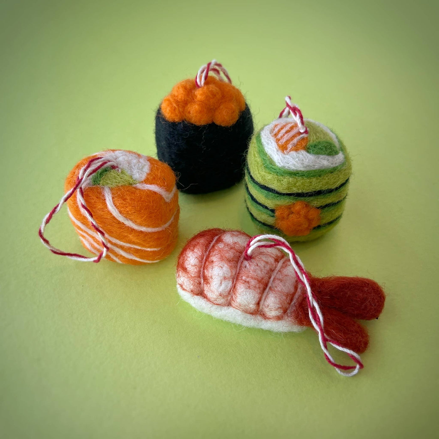 Omakase Sushi Wool Ornament Set