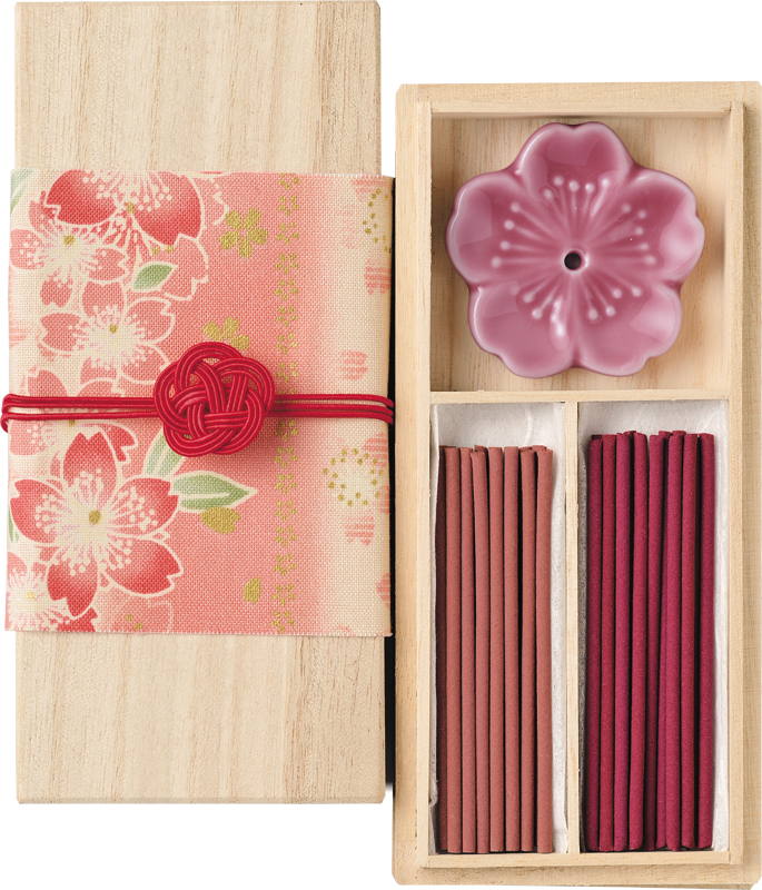 Musubika Incense with Sakura Stand