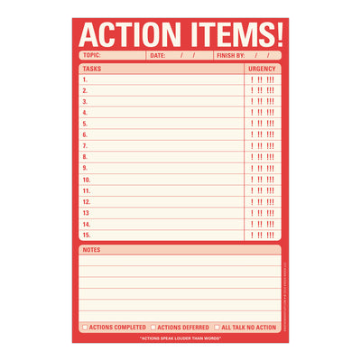 Action Items! Pad by Knock Knock
