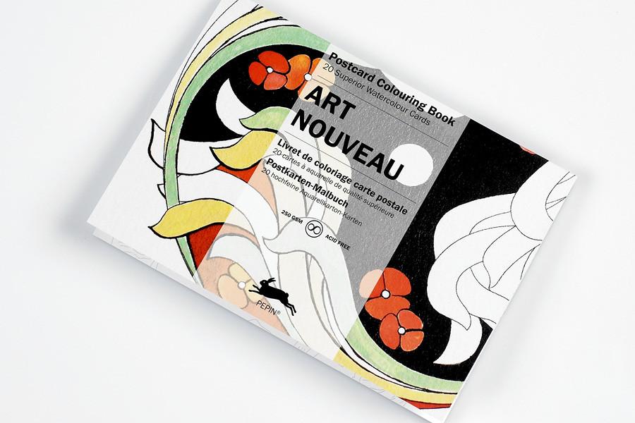 Pepin Postcard Coloring Books - Art Nouveau
