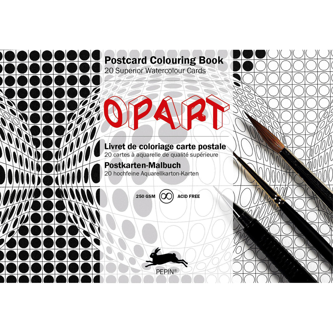 Pepin Postcard Coloring Books - Op Art