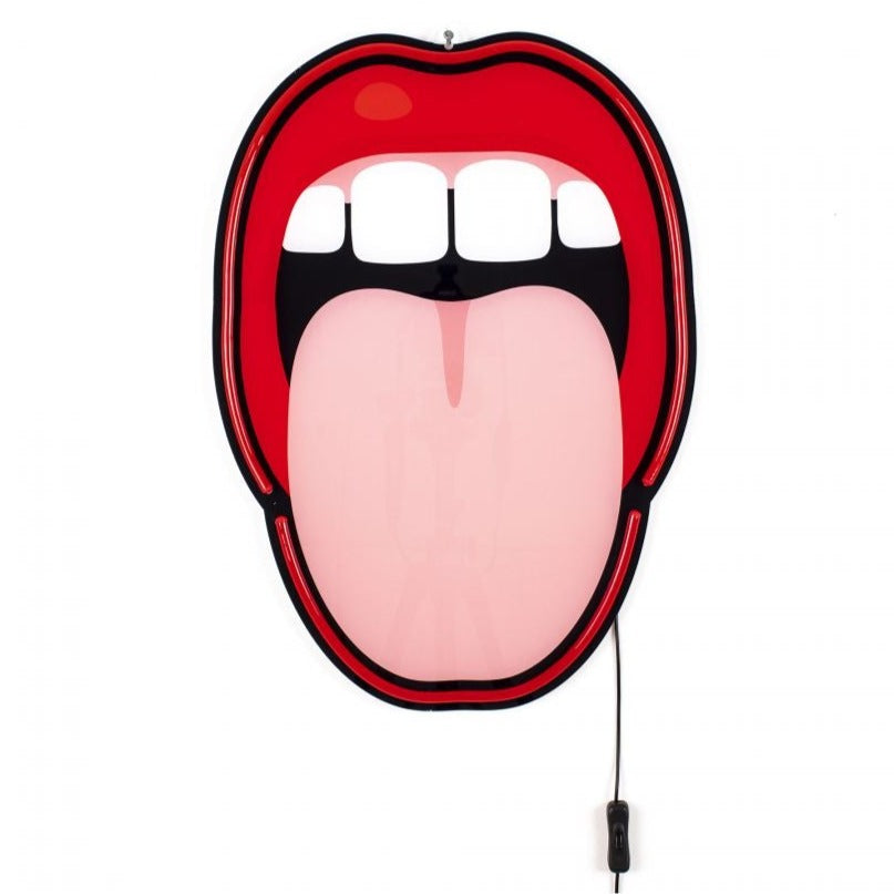 Led Lamp Tongue Mouth by Seletti