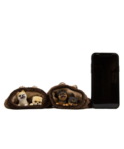 Pomeranian Statue Set with Mat 1:6 (2)