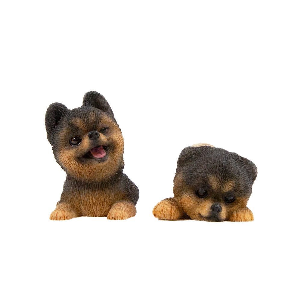 Pomeranian Statue Set with Mat 1:6 (2)