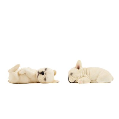 Sleeping French Bulldog Statue Set (2-1) 1:6