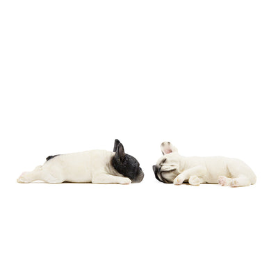 Sleeping French Bulldog Statue Set (1-3) 1:6