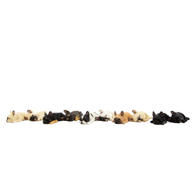 Sleeping French Bulldog Statue Set (1-5) 1:6