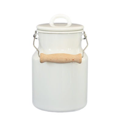 1.5L Enamel Milk Can With Handle by Riess