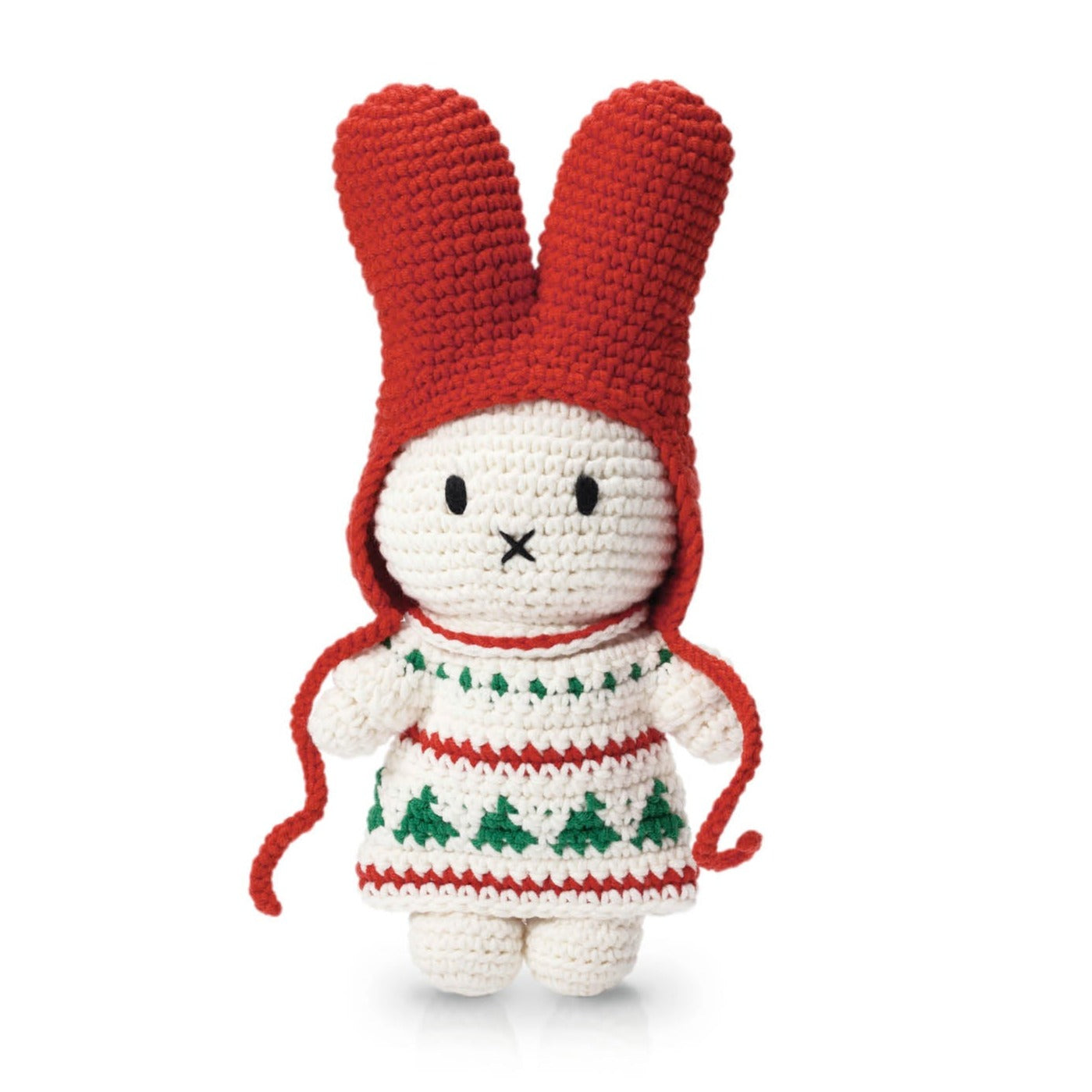 Crocheted Miffy Christmas Dress with Hat