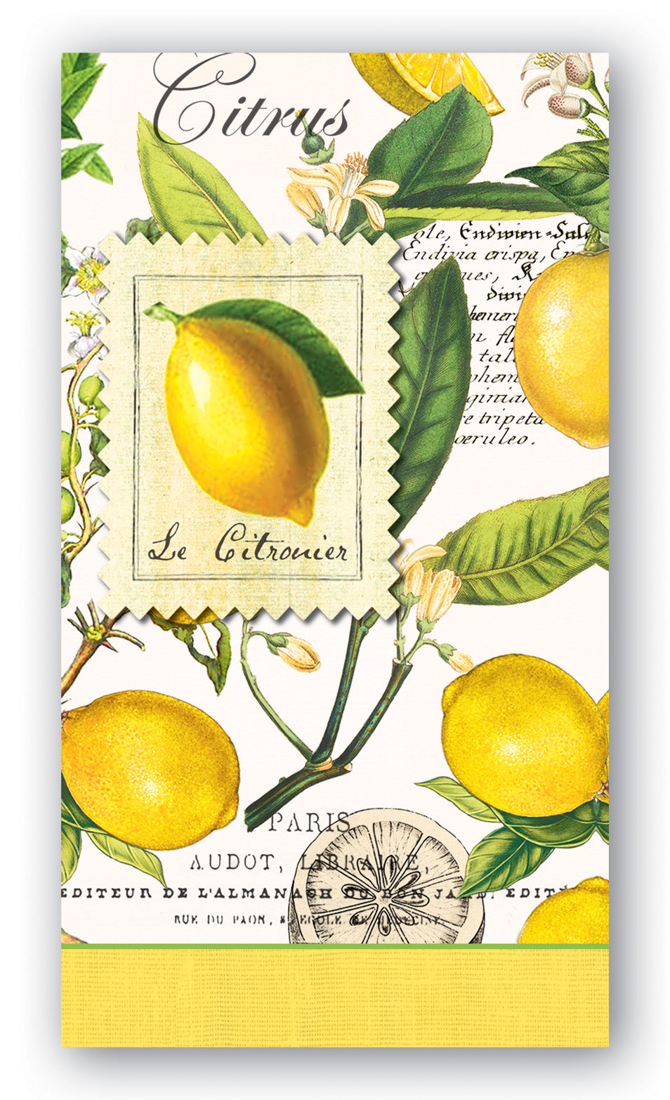 Lemon Basil Hostess Napkins by Michel Design Works