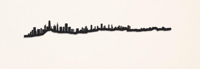 7.5" City Skyline Silhouette Mini Magnet - San Francisco Financial District